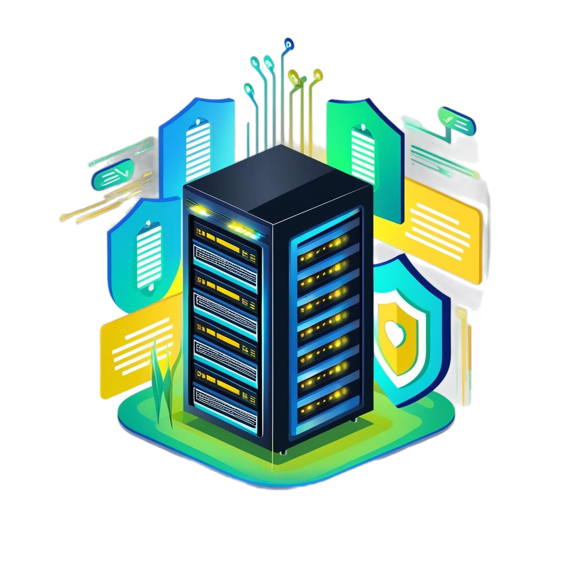 Web Hosting Illustration